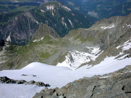 La partie supérieure du glacier