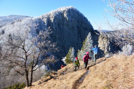 Parcours vallonné ; après une descente ... on monte !