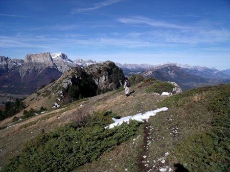 Retour vers le col d’accès à la crête