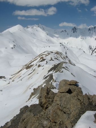 la crête qui mène au col