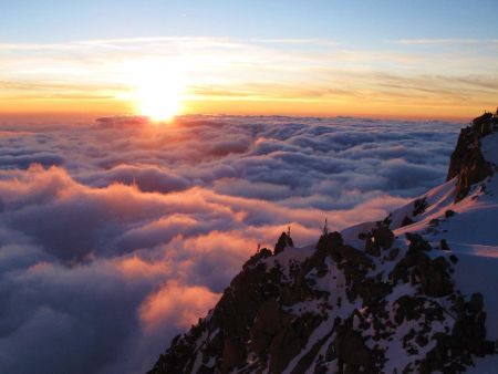 Coucher de soleil depuis les Cosmiques