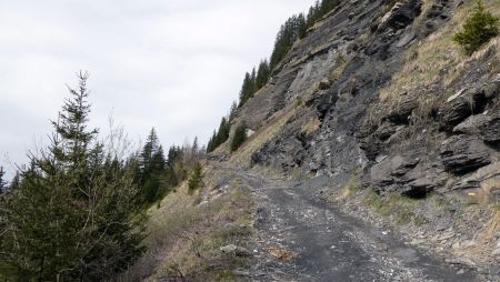 En chemin, sous les falaises