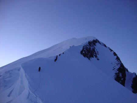 L’arête des Bosses au lever du jour