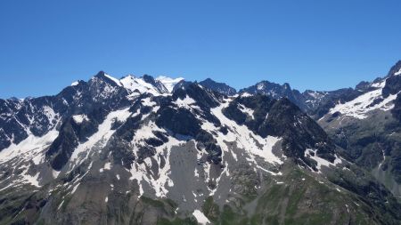 Pic de Neige Cordier, Roche Émile Pic, Roche Paillon, Barre des Écrins, Roche Faurio et Roche d’Alvau