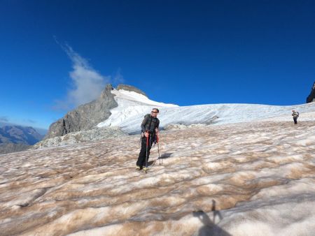 En route pour la traversée du glacier