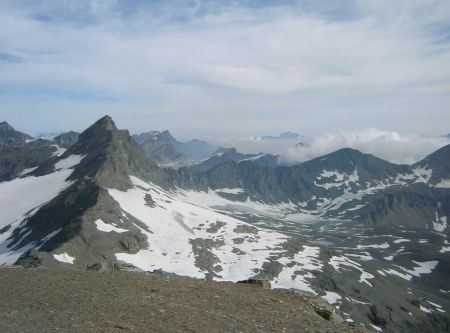 La Pointe du Montet et le nouveau lac qui s’agrandit chaque année.