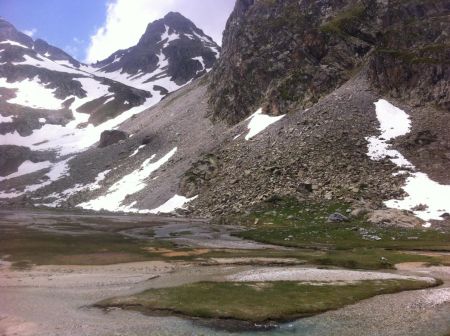 Descente des Mulets depuis les Oulettes de Gaube