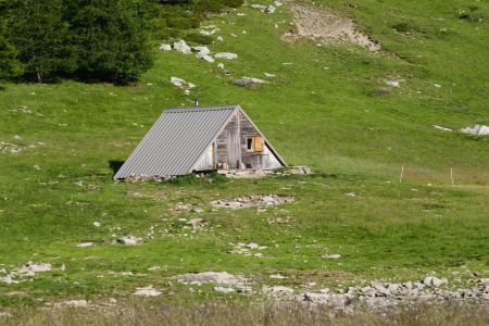 cabane fenêtre ouverte, le berger est installé ...