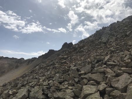 Eboulis de la descente