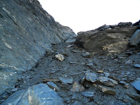 Le couloir câblé sous le Col de Novalèse.