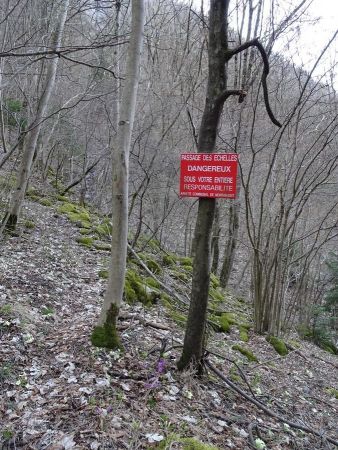 Départ du sentier des échelles