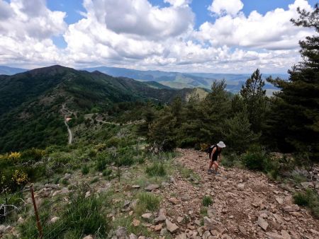 Regard arrière vers le col de l’Asclier.