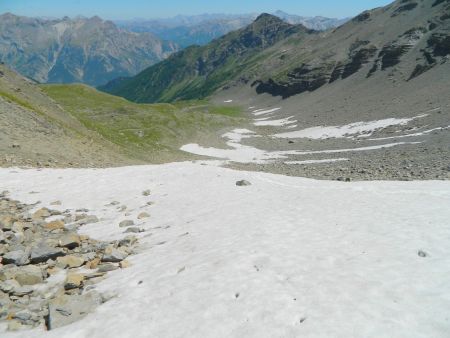 Descente par la neige.