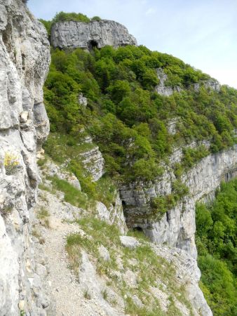 VARIANTE : Longer la paroi sur une dizaine de mètres