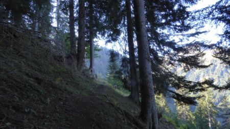 Sentier en balcon vers Roux 