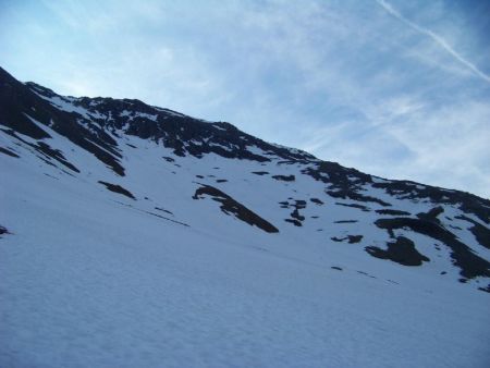 La face W de la Pointe du Grand Vallon.