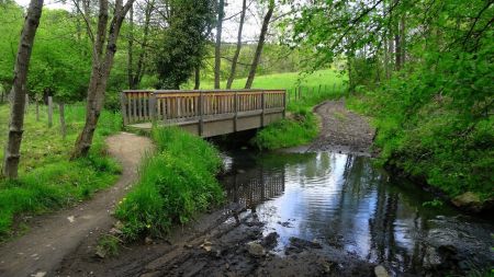 Franchir une passerelle à la cote 485.