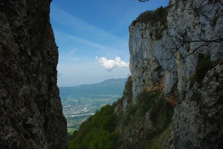 La faille et la vue sur Chambéry