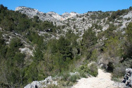 Sous le col de l’Oule, avec le Cap Gros à gauche