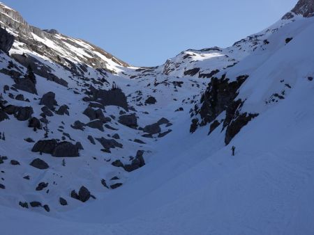 A flanc dans le creux du lac Verdet.