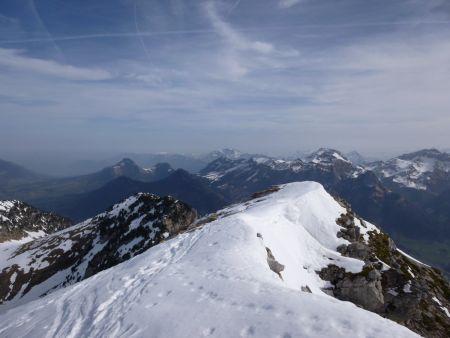 Panorama, la Tournette au centre et au fond.