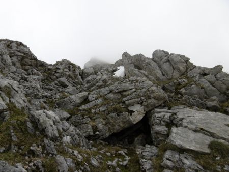 Sur la crête du Penas juste en dessous du point de traversée vers les Clausis.