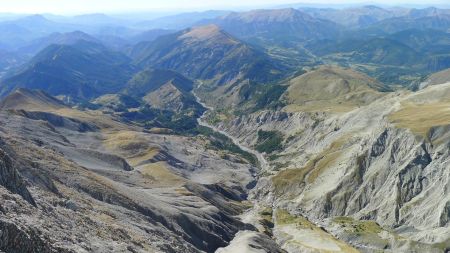 Vue sur l’itinéraire de descente