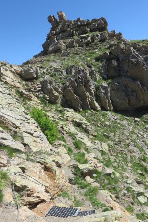 Sur la crête, passage aménagé