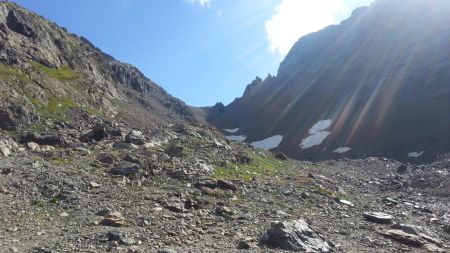 Col de Freydane vu du Lac du Grand Doménon