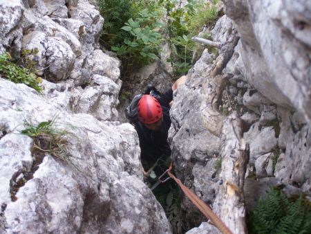 Entrée dans la faille.