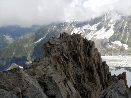 La fin de l’arête depuis le sommet