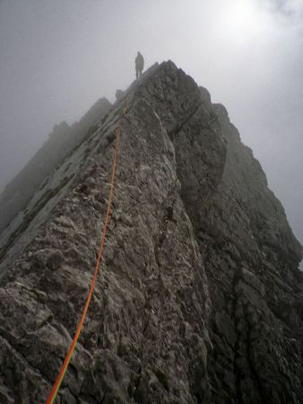 L’arête à Marion en corde tendue