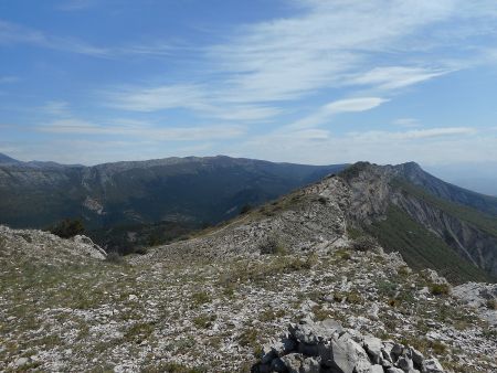 Sur la crête Sud : vue sur le chemin parcouru !