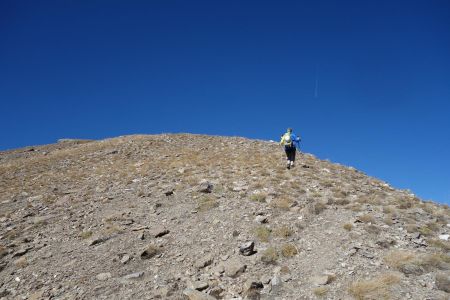 Montée sur la ligne de crête