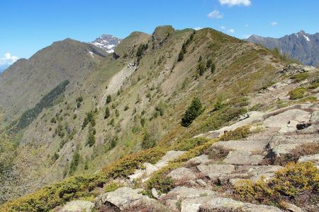 Dans le rétro la crête parcourue.