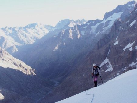 arrivée au col est