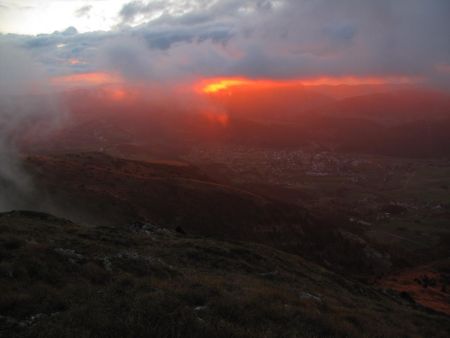 Ambiance crépusculaire sur Villard-de-Lans.