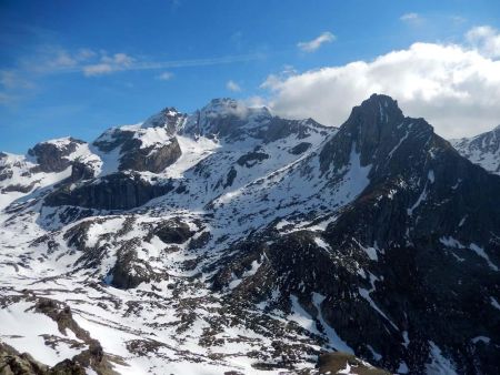 Vue sur les pointes de la Partie et de l’Echelle