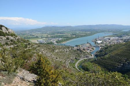 Confluent du Rhône et de l’Ouvèze et le pont romain du Pouzin