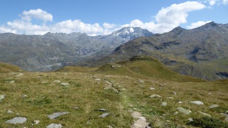 Retour, en face Val Thorens et le massif de P&eacute;clet /Polset