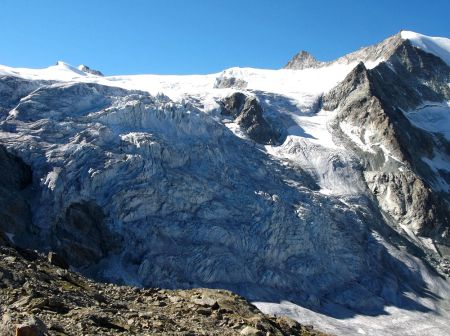 Verrou glaciaire du glacier de Moiry.