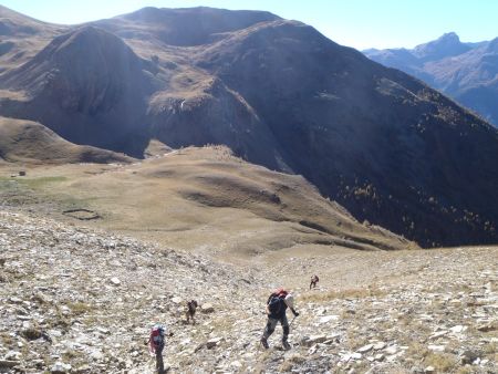 Rude montée vers l’arête