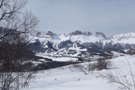 Pierre Blanche, Pas de la Posterle, Roche Rousse, Rocher de Séguret, Pas de Berrièves et la station de Gresse