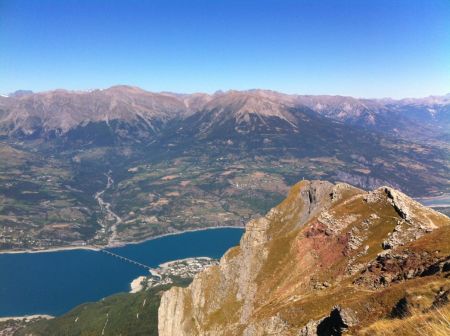 Depuis le Pic de Morgon, Savines le Lac