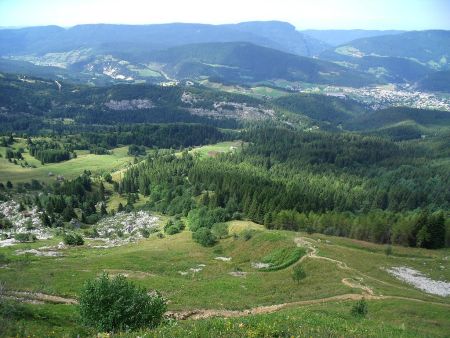 Pendant la descente du versant ouest du Col Vert.