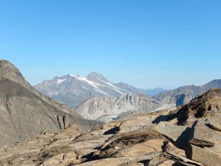 Vue sur le Mont Pourri et le Dôme de la Sache