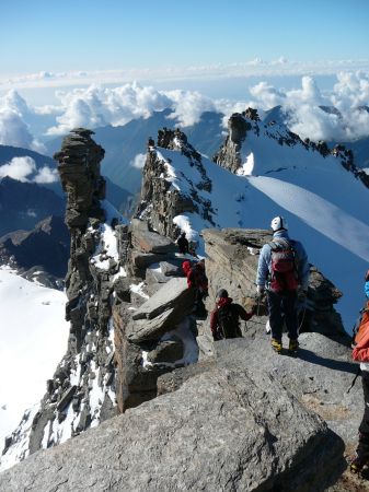 L’arête depuis la Vierge - Photo de Benoît 74