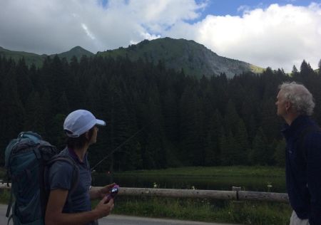 le parcours d’arête visible depuis le départ (lac des Mines d’Or)