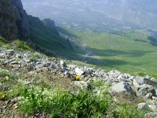 Descente sur le Refuge de Varan.