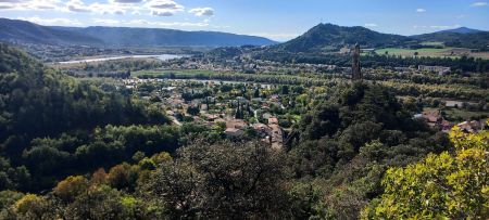 Tour de Guet, et la vallée de la Durance, sur le sentier de Tigne